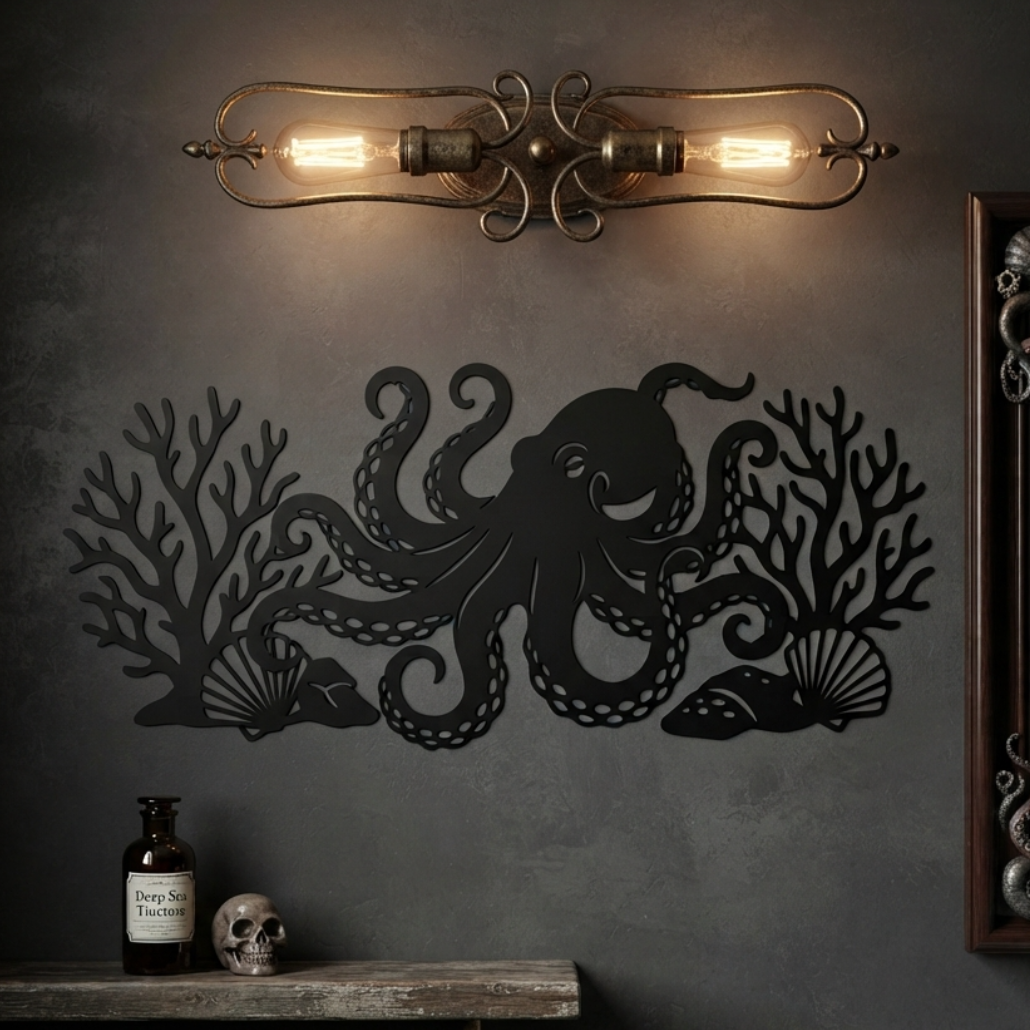Octopus Metal Wall Decor
