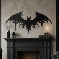Majestic Bat Metal Wall Art