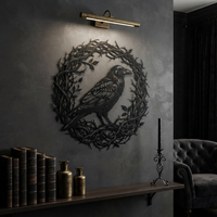 Mystic Raven Metal Wall Decor