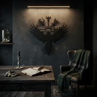 Aggressive Raven Viking Metal Sign