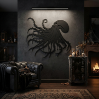Spooky Octopus Metal Wall Art
