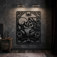 Gothic Couple Skeleton Metal Wall Decor