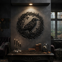 Mystic Raven Metal Wall Decor