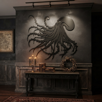 Spooky Octopus Metal Wall Art