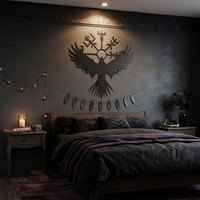 Aggressive Raven Viking Metal Sign