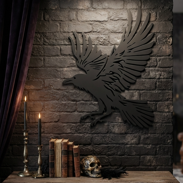 Assassin's Raven Metal Wall Art