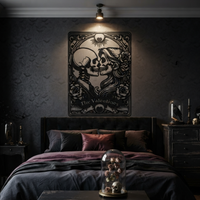Gothic Couple Skeleton Metal Wall Decor