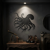Spooky Octopus Metal Wall Art