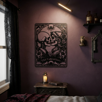 Gothic Couple Skeleton Metal Wall Decor