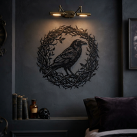 Mystic Raven Metal Wall Decor