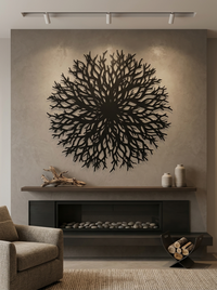 Abstract Tree of Life Wall Decor for Fireplace