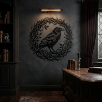 Mystic Raven Metal Wall Decor