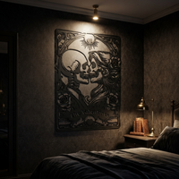 Gothic Couple Skeleton Metal Wall Decor
