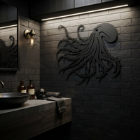 Spooky Octopus Metal Wall Art