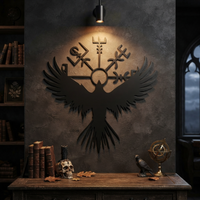 Aggressive Raven Viking Metal Sign