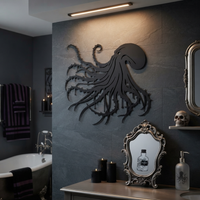 Spooky Octopus Metal Wall Art