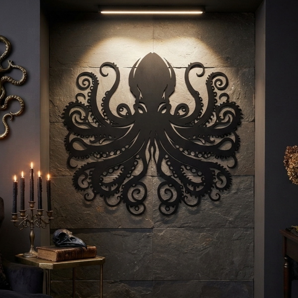 Ocean Monster Metal Wall Art