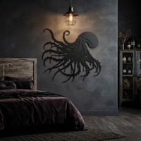 Spooky Octopus Metal Wall Art