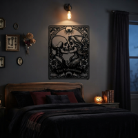 Gothic Couple Skeleton Metal Wall Decor