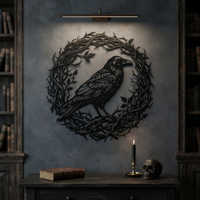 Mystic Raven Metal Wall Decor
