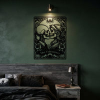 Gothic Couple Skeleton Metal Wall Decor